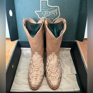 Tecovas LIMITED PAIR- “The Brady” Natural Python Tan